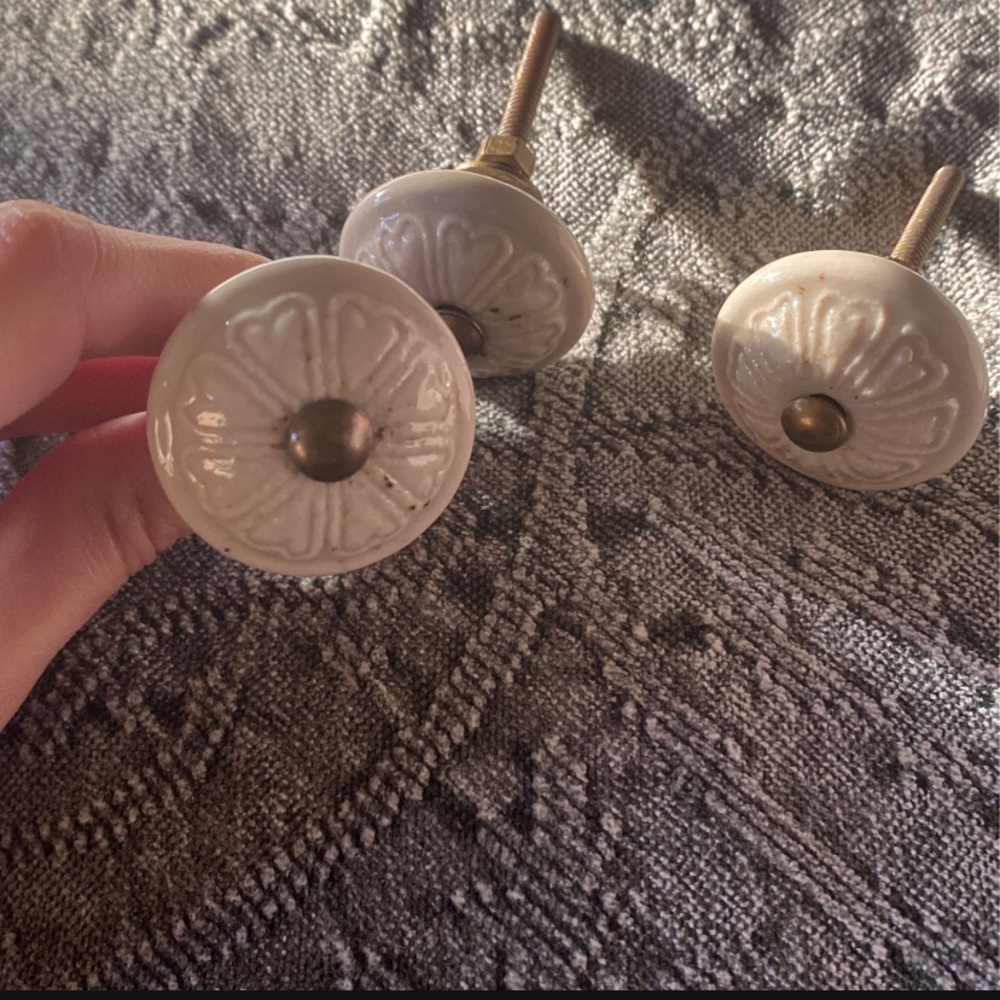 3 Ceramic Knobs from Hobby Lobby